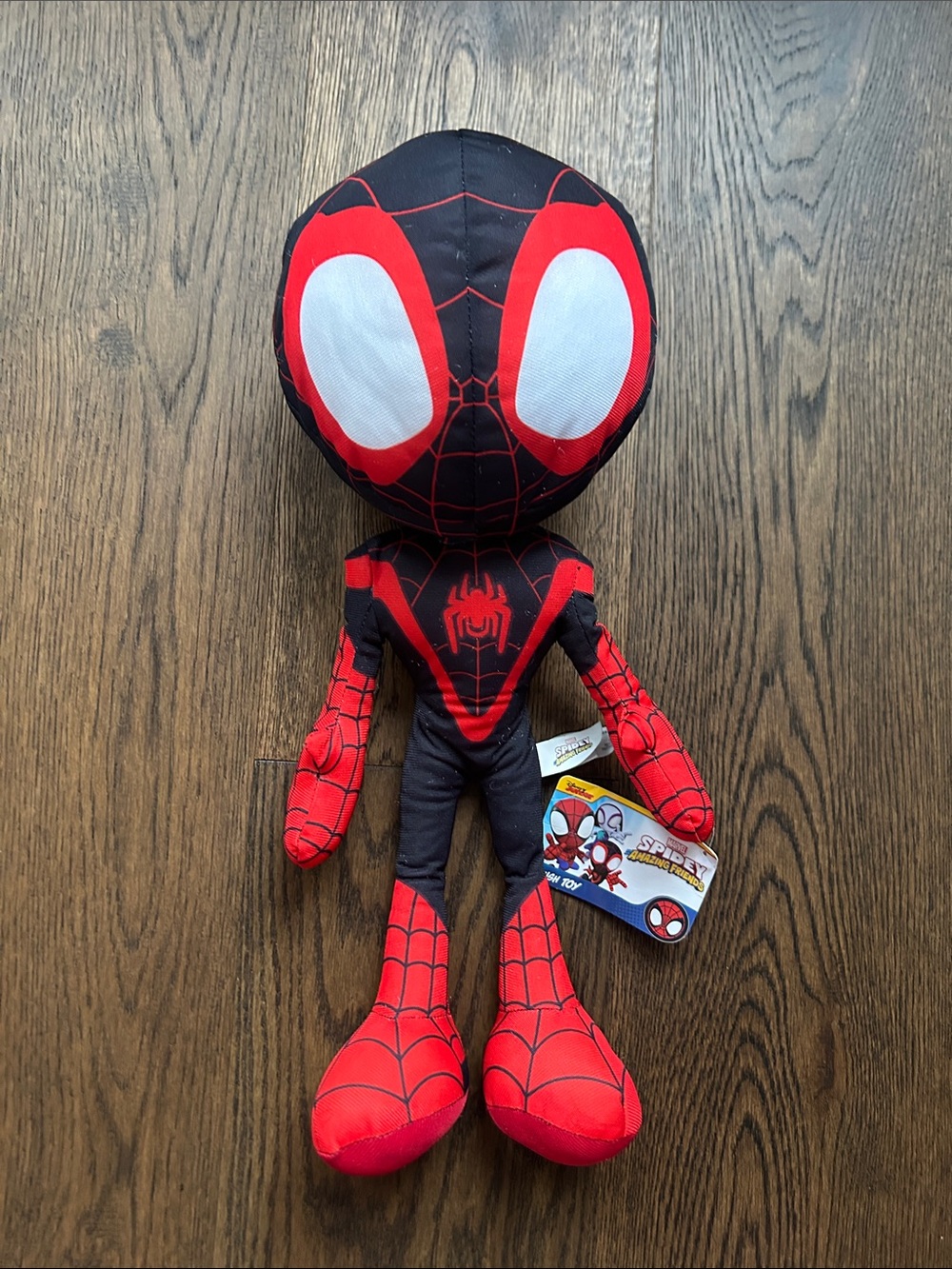 Marvel Miles Morales Plush - Black & Red Spider-Man Plushie